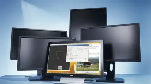 Different types of monitor displays including LCD, LED, and OLED